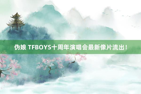 伪娘 TFBOYS十周年演唱会最新像片流出！