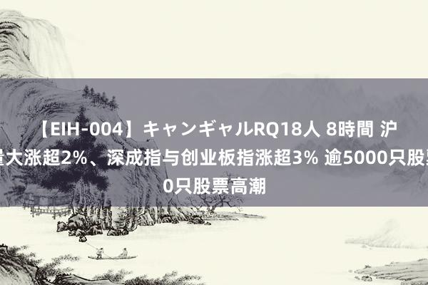 【EIH-004】キャンギャルRQ18人 8時間 沪指放量大涨超2%、深成指与创业板指涨超3% 逾5000只股票高潮