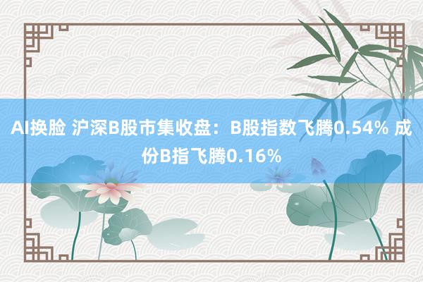 AI换脸 沪深B股市集收盘：B股指数飞腾0.54% 成份B指飞腾0.16%