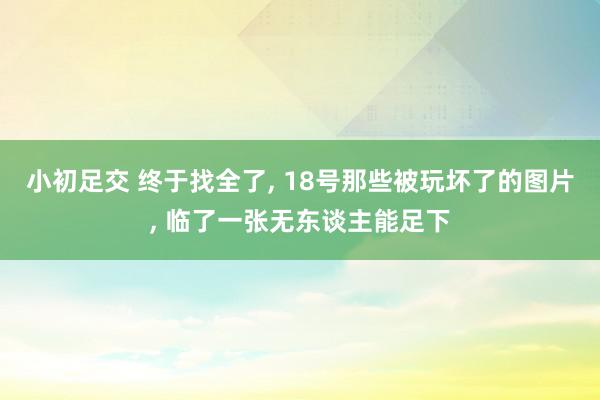 小初足交 终于找全了, 18号那些被玩坏了的图片, 临了一张无东谈主能足下