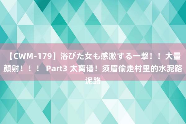 【CWM-179】浴びた女も感激する一撃！！大量顔射！！！ Part3 太离谱！须眉偷走村里的水泥路